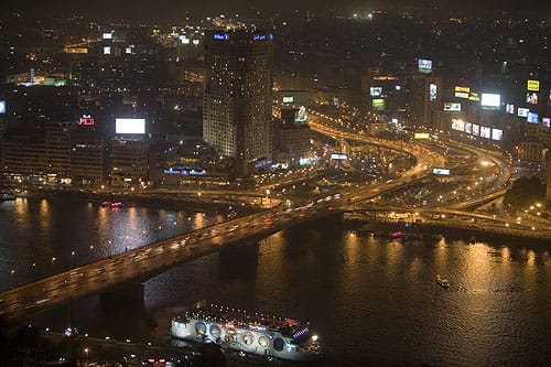 El Cairo, vista desde la Torre de El cairo, Gezira.