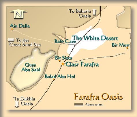 Mapa de Farafra