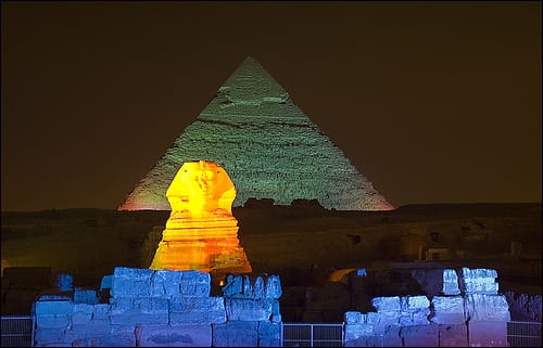 Pirámides de Gizeh: espectáculo de luz y sonido